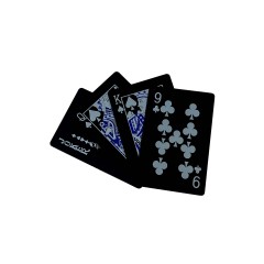 Custom Black PVC Playing Cards — True PVC Waterproof Deck with Royal Blue Foil Finish and Custom Spot-UV Tuck Box for Bars, Outdoor Events & Branded Gifts,Thriwa Poker ,Custom Black PVC Playing Cards — True PVC Waterproof Deck with Royal Blue Foil Finish and Custom Spot-UV Tuck Box for Bars, Outdoor Events & Branded Gifts