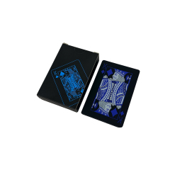 Custom Black PVC Playing Cards — True PVC Waterproof Deck with Royal Blue Foil Finish and Custom Spot-UV Tuck Box for Bars, Outdoor Events & Branded Gifts,Thriwa Poker ,Custom Black PVC Playing Cards — True PVC Waterproof Deck with Royal Blue Foil Finish and Custom Spot-UV Tuck Box for Bars, Outdoor Events & Branded Gifts