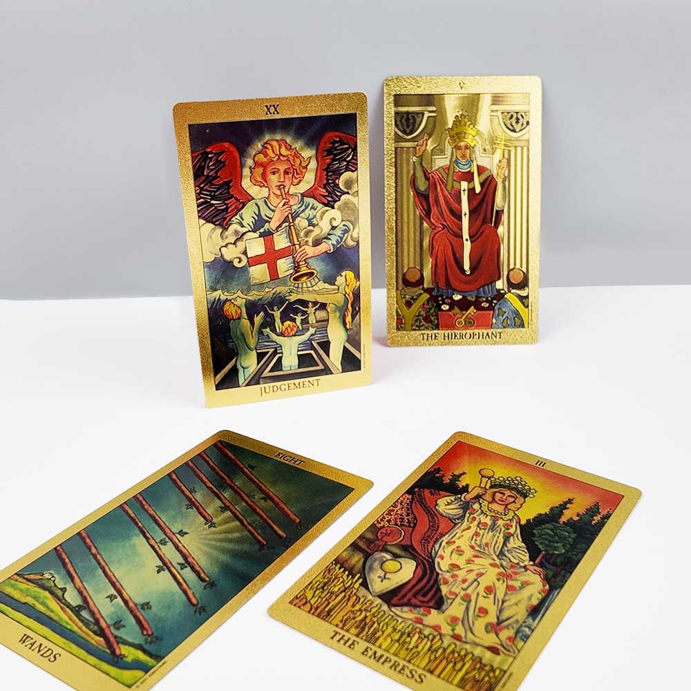 Tarjetas de Tarot con Foil Dorado a Medida | Impresión de Mazos de Tarot con Cantos Dorados de Lujo