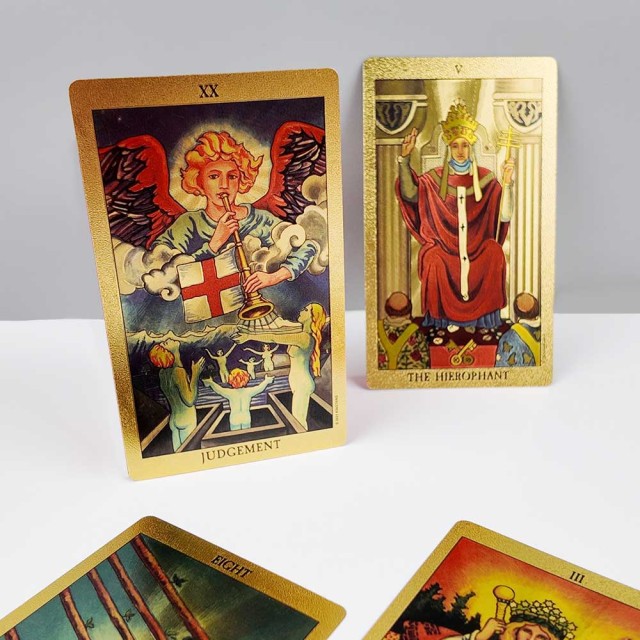 Tarjetas de Tarot con Foil Dorado a Medida | Impresión de Mazos de Tarot con Cantos Dorados de Lujo
