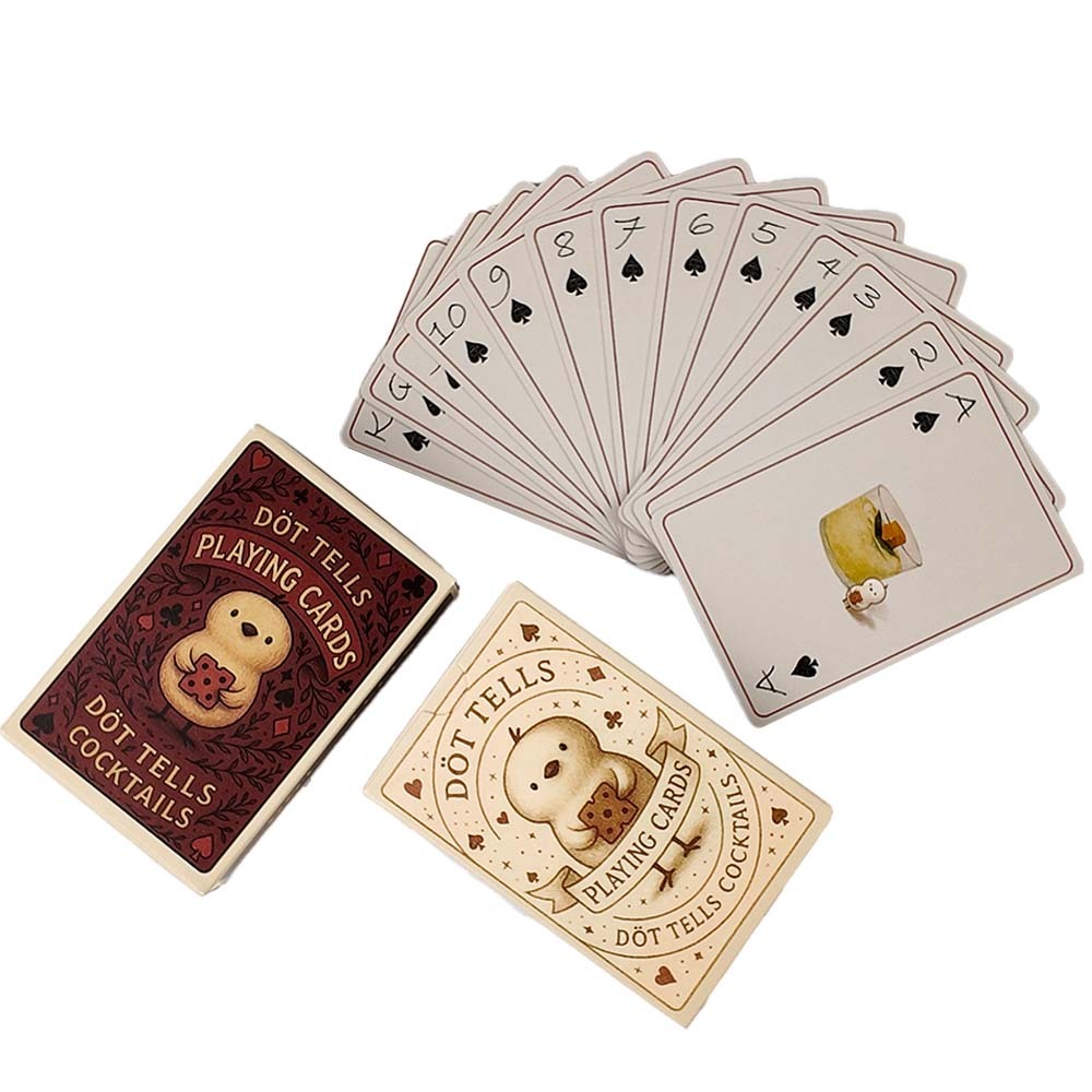 Custom DOT TELLS Playing Cards | Single-Deck Cute Cartoon Bird Poker for Café, Bar, and Private Label | THRIWA OEM,Thriwa Poker ,Custom DOT TELLS Playing Cards | Single-Deck Cute Cartoon Bird Poker for Café, Bar, and Private Label | THRIWA OEM