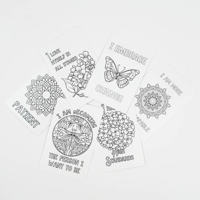 Divine Declarations Positive Affirmation Pocket Coloring Cards,Thriwa Poker ,Divine Declarations Positive Affirmation Pocket Coloring Cards