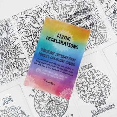 Divine Declarations Positive Affirmation Pocket Coloring Cards,Thriwa Poker ,Divine Declarations Positive Affirmation Pocket Coloring Cards