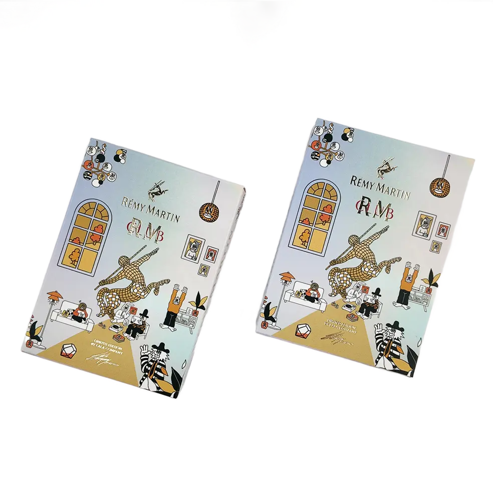 RÉMY MARTIN limited-edition custom playing card boxes with illustrated co-branded artwork