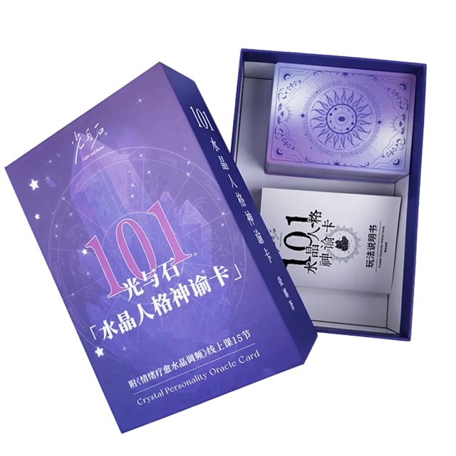 101 Crystal Personality Oracle Cards & Guidebook Set,Thriwa Poker ,101 Crystal Personality Oracle Cards & Guidebook Set