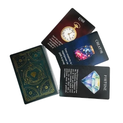 Custom Black & Gold Foil Oracle Cards – OEM Deck Printing,Thriwa Poker ,Custom Black & Gold Foil Oracle Cards – OEM Deck Printing