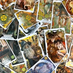 Jeu de tarot personnalisé de 78 cartes Art nouveau