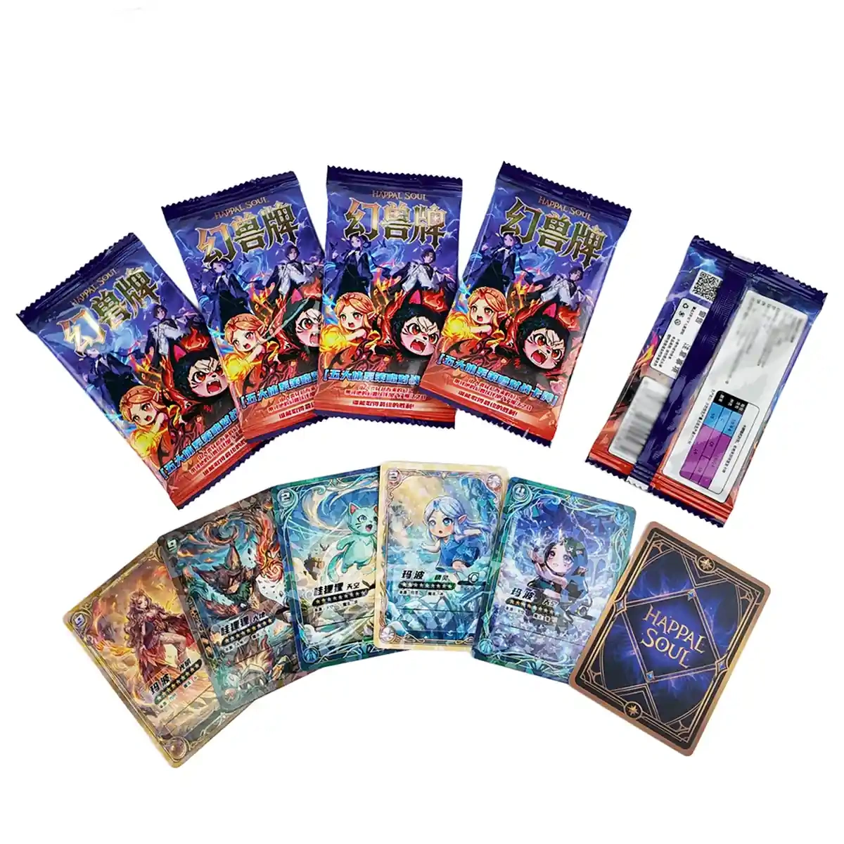 Custom TCG Booster Pack Printing – HAPPAL SOUL Phantom Beast Cards,Thriwa Poker ,Custom Anime TCG Booster Pack Printing | THRIWA