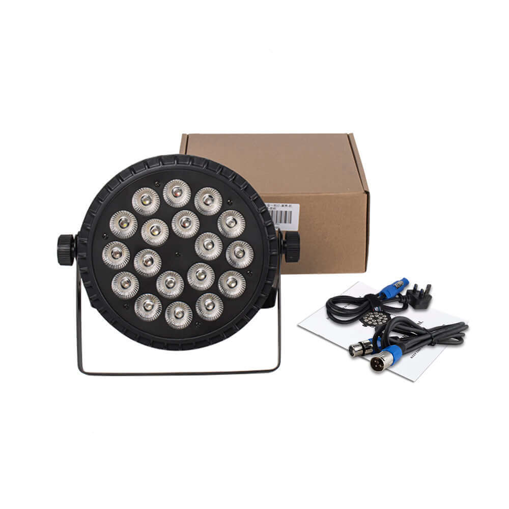 SHEHDS Плоский светодиодный Par-свет 18x12 Вт RGBW 4in1 алюминиевый сплав DMX512