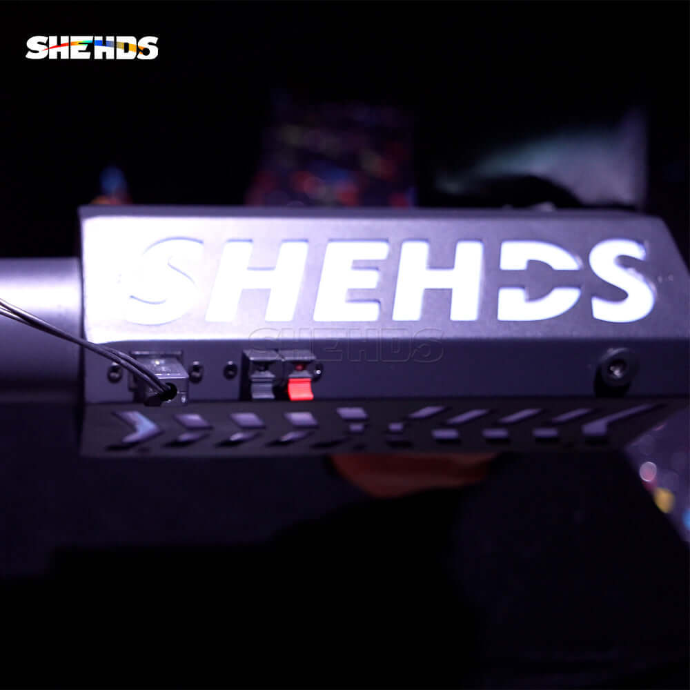 SHEHDS Аккумуляторная светодиодная конфетти-машина с корпусом из высокопрочного алюминиевого сплава