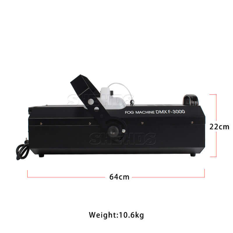 SHEHDS Дымовая и туманная машина 3000 Вт с пультом, проводом и DMX512