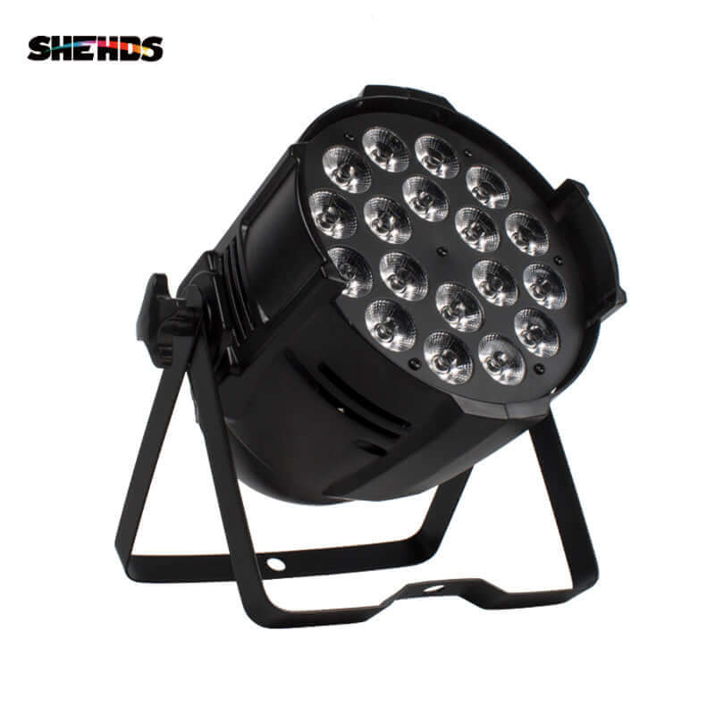 SHEHDS Новая версия светодиодного Par-света 18x18 Вт RGBWA+UV 6in1 большой алюминиевый сплав