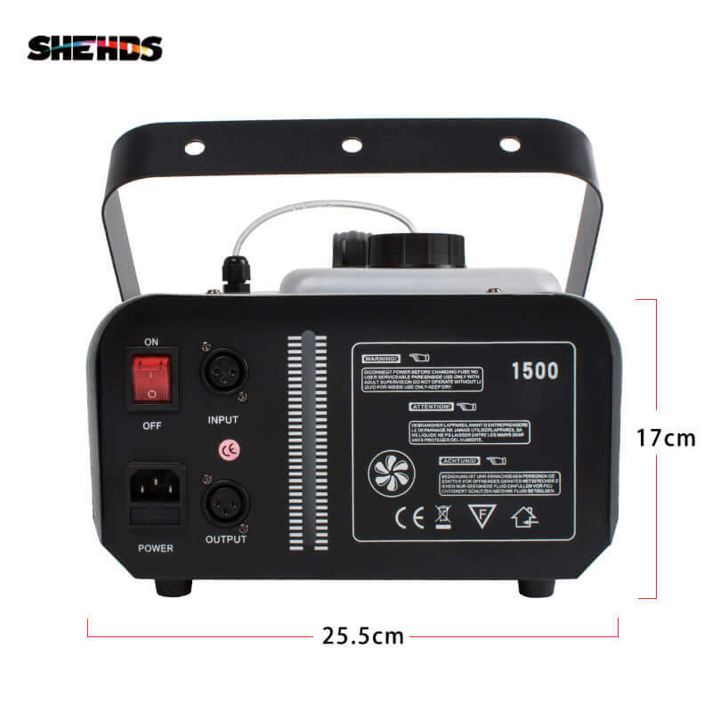 SHEHDS Дымовая машина 1500 Вт с пультом, проводом и DMX512