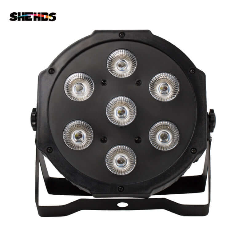 SHEHDS Тихий тонкий светодиодный Par-свет 7x18 Вт RGBWA+UV