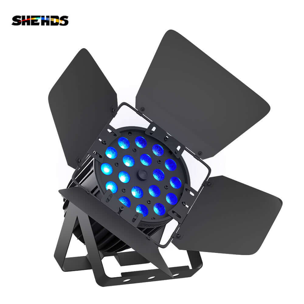 SHEHDS Новая версия светодиодного Par-света зум и Wash 18x18 Вт RGBWA UV 6in1 большой алюминиевый сплав