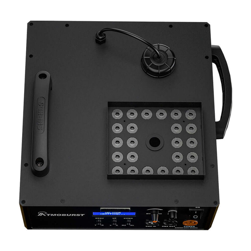SHEHDS Дымовая машина RGB LED 1500 Вт с 24x3 Вт подсветкой, DMX и пультом ДУ