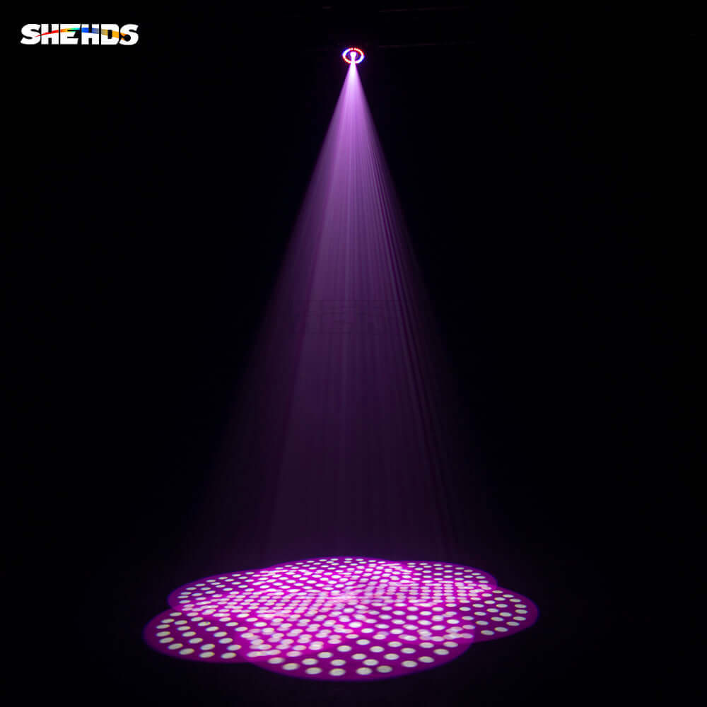 SHEHDS Светодиодный подвесной прожектор Gobo 100 Вт 6 призм с светодиодным кольцом и ЖК-дисплеем
