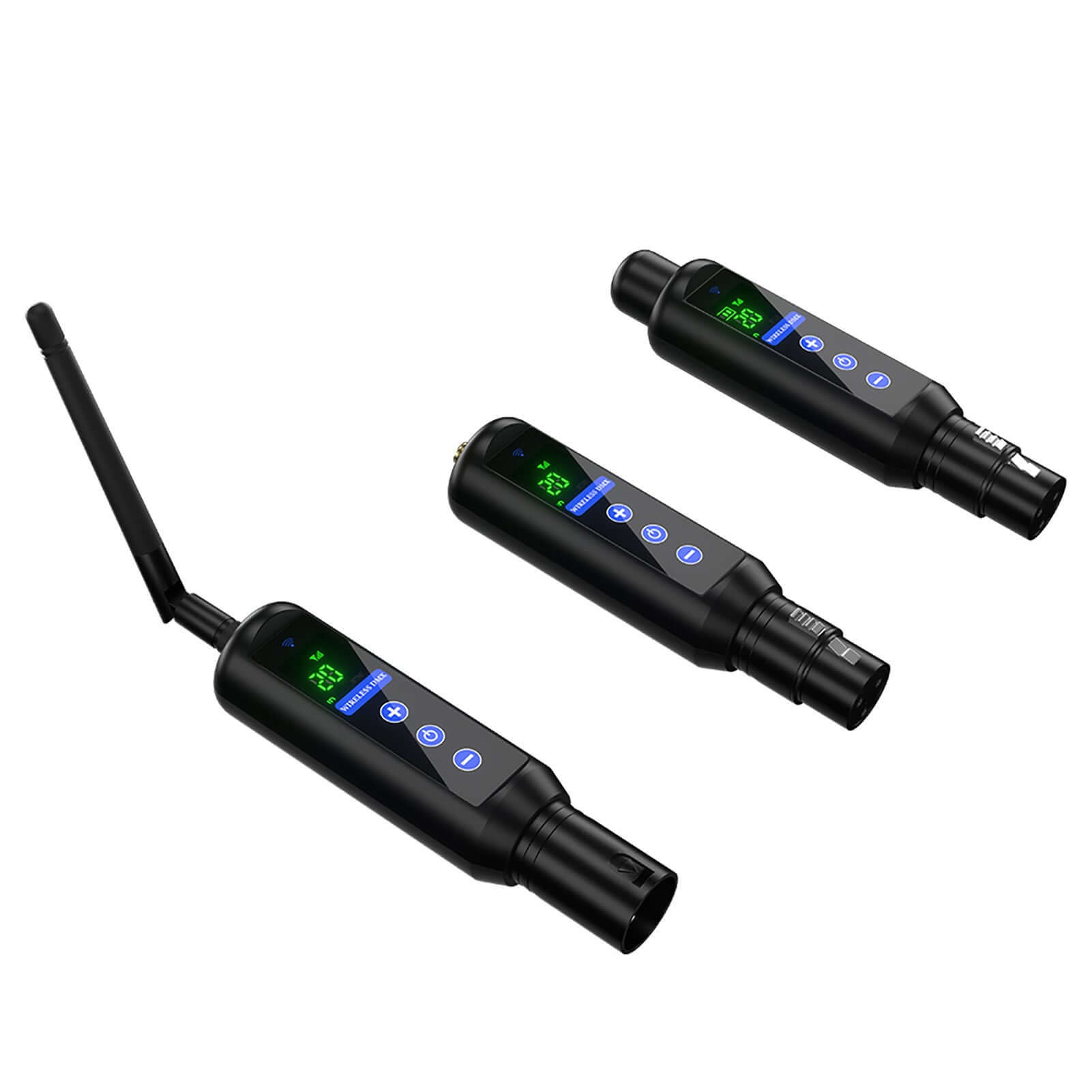 Беспроводной передатчик и приёмник DMX 512 2.4G с аккумулятором и OLED-сенсором для сценического света