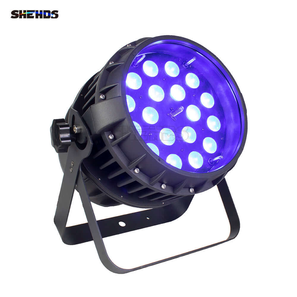 SHEHDS IP65 Водонепроницаемый светодиодный Par-свет зум 18x18 Вт 6in1 RGBWA+UV