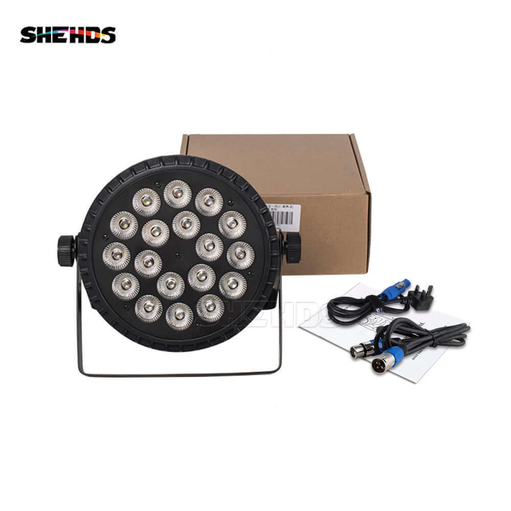 SHEHDS Алюминиевый плоский светодиодный Par-свет 18x18 Вт DMX512 DJ Par Cans Wash