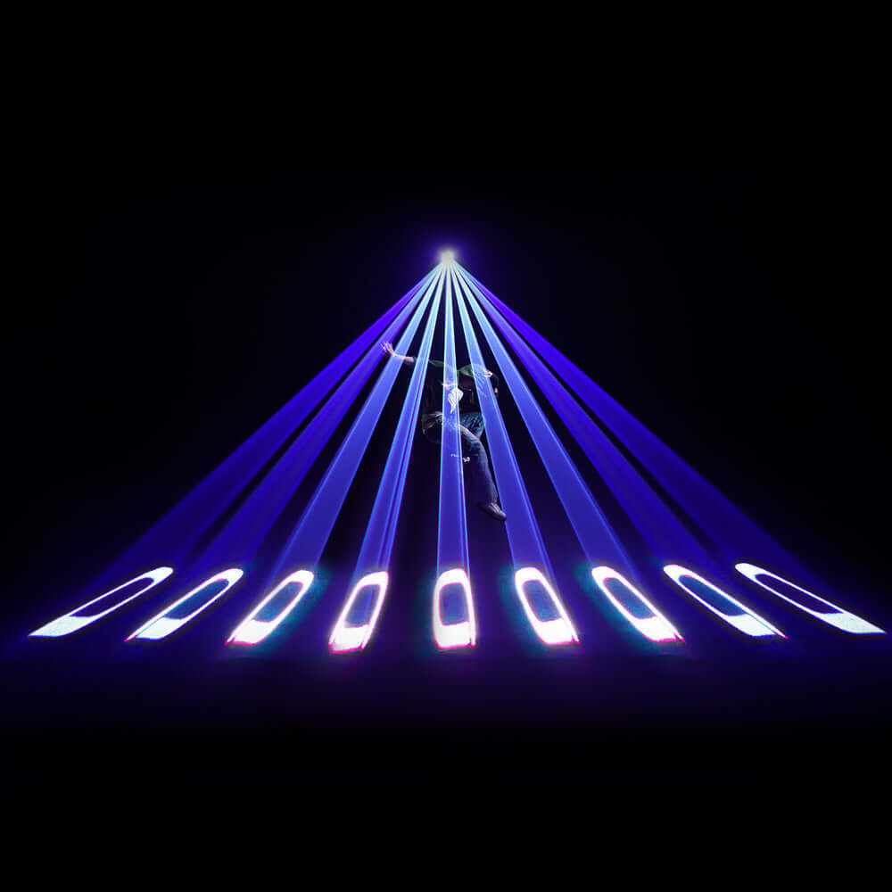 Constellaser Управляемый через приложение водонепроницаемый лазерный свет анимации 6 Вт RGB, аккумуляторный, цельный корпус