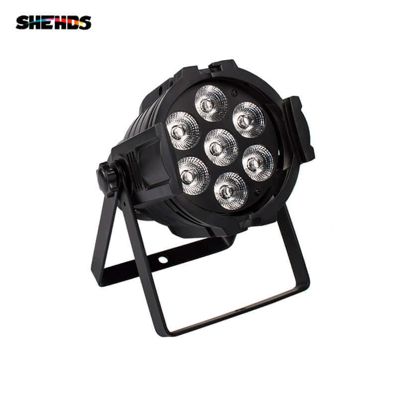 SHEHDS Мини светодиодный Par-свет 7x18 Вт 6in1 RGBWA+UV алюминиевый сплав