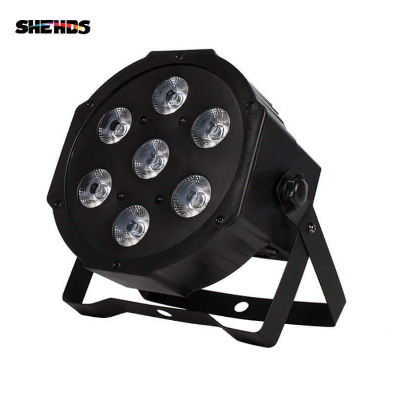 SHEHDS Тихий тонкий светодиодный Par-свет 7x18 Вт RGBWA+UV
