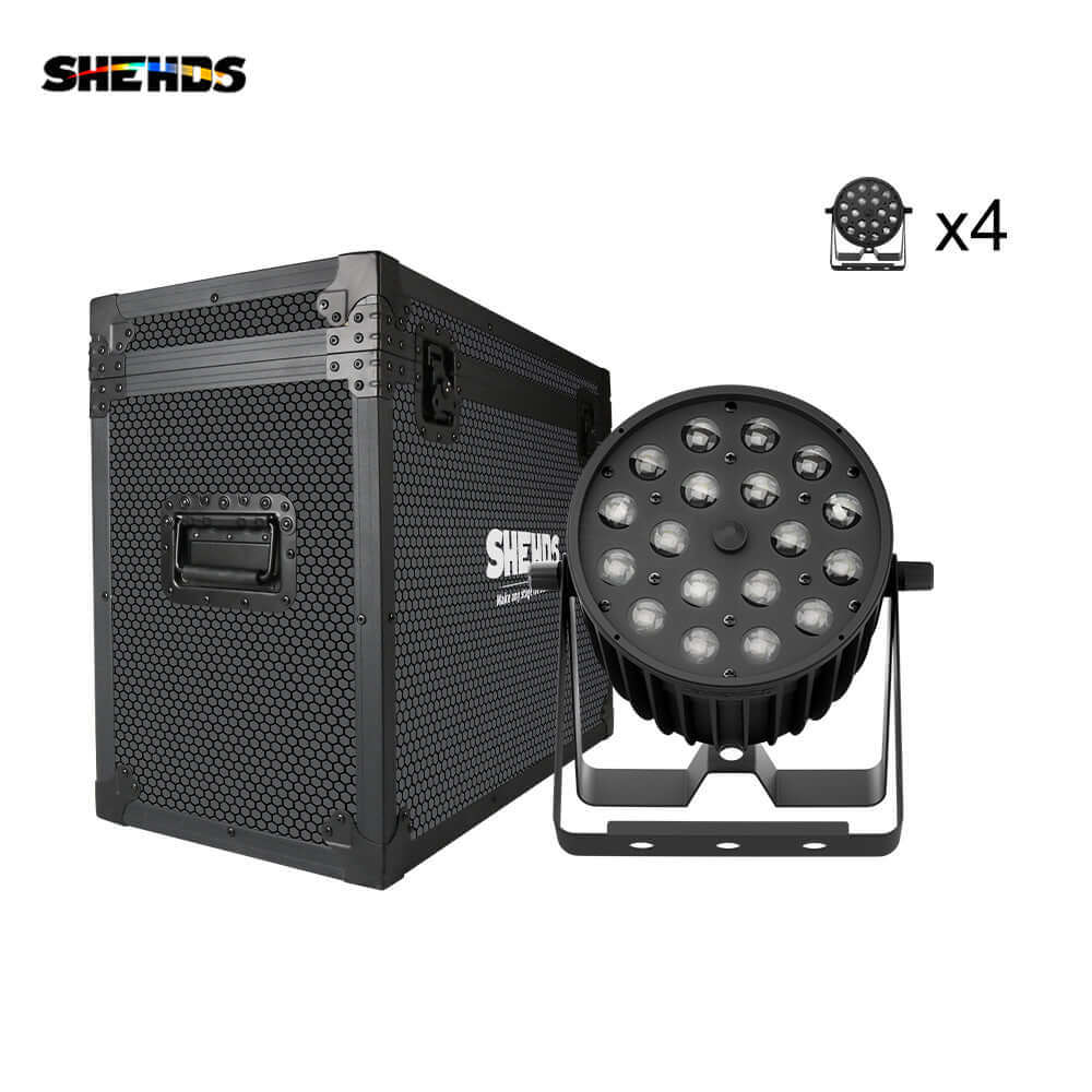 SHEHDS Новая версия светодиодного Par-света зум и Wash 18x18 Вт RGBWA UV 6in1 большой алюминиевый сплав
