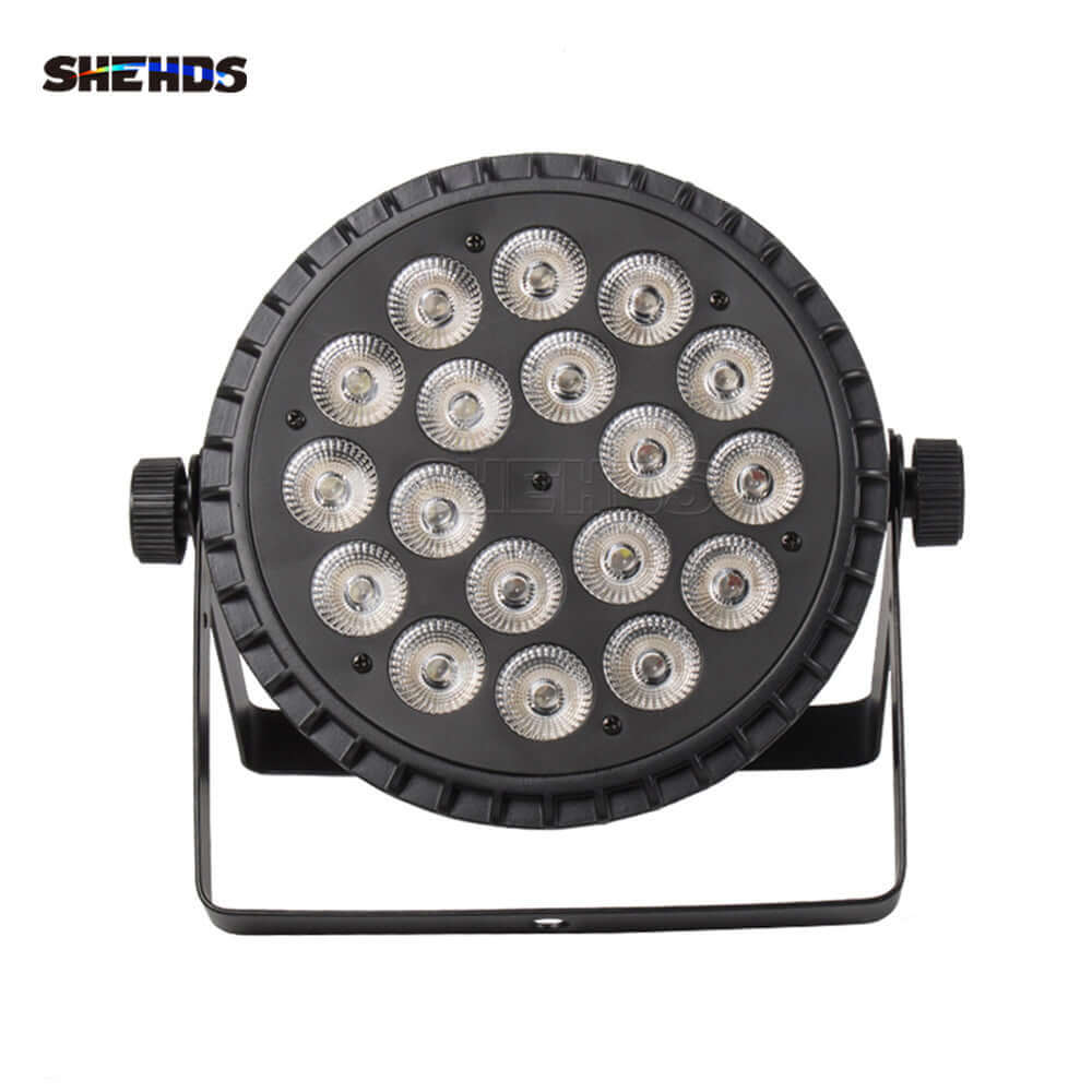 SHEHDS Плоский светодиодный Par-свет 18x12 Вт RGBW 4in1 алюминиевый сплав DMX512