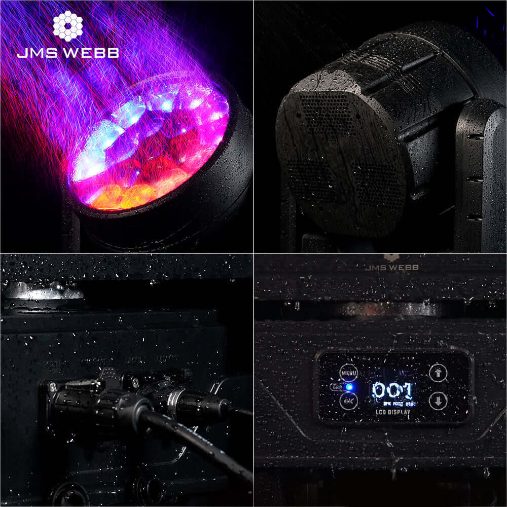 SHEHDS Водонепроницаемый светодиодный прожектор 19x40 Вт RGBW зум и Beam и Wash
