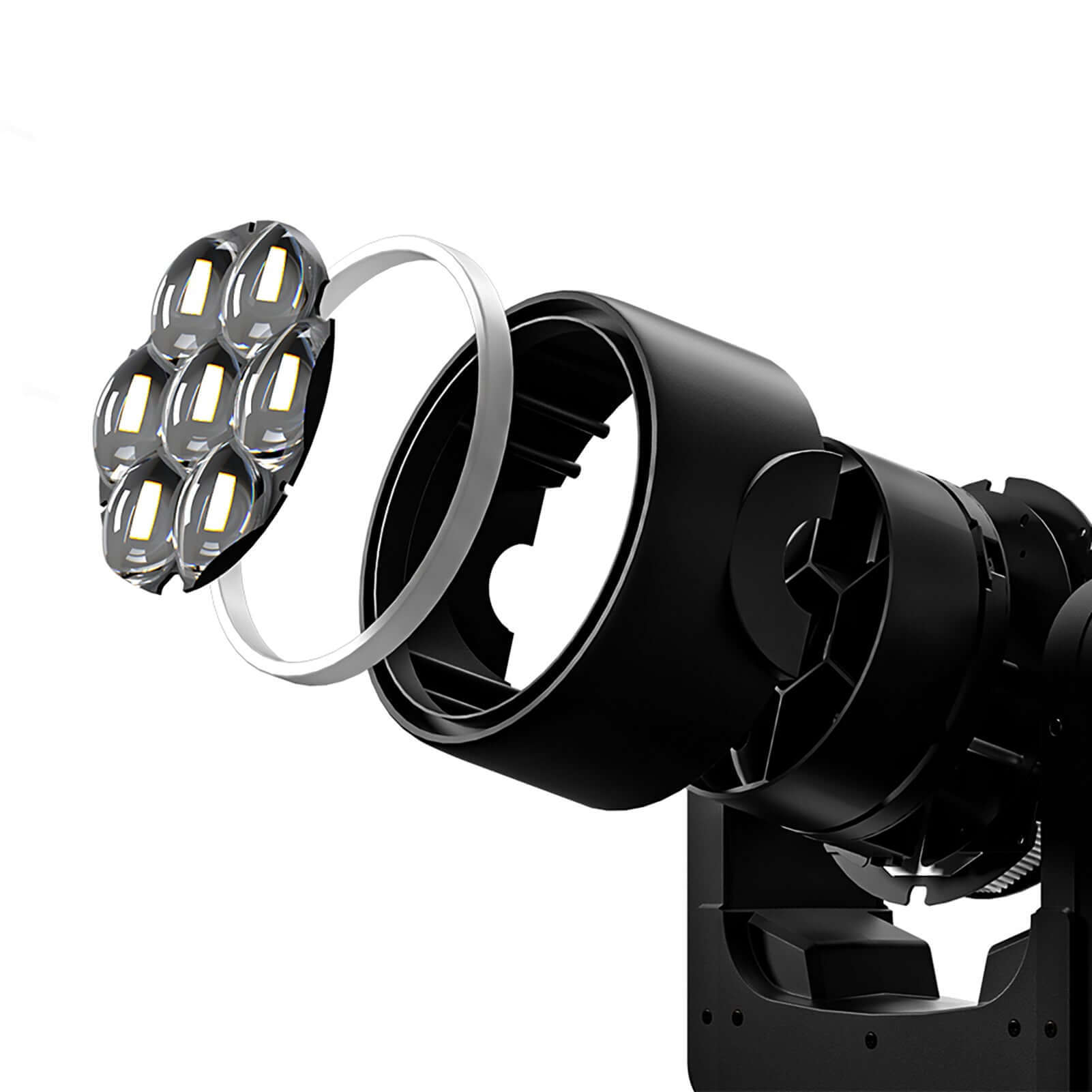 SHEHDS Светодиодный подвесной прожектор Bee Eye 7x40 Вт с зумом и Wash RGBW/RGBL/RGBLAC
