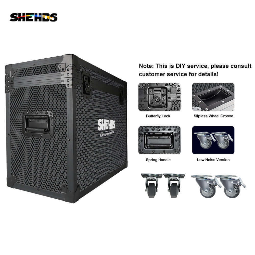 SHEHDS Машина CO2-струя с светом 12x3 Вт RGB 3in1 – регулируемый угол 90°