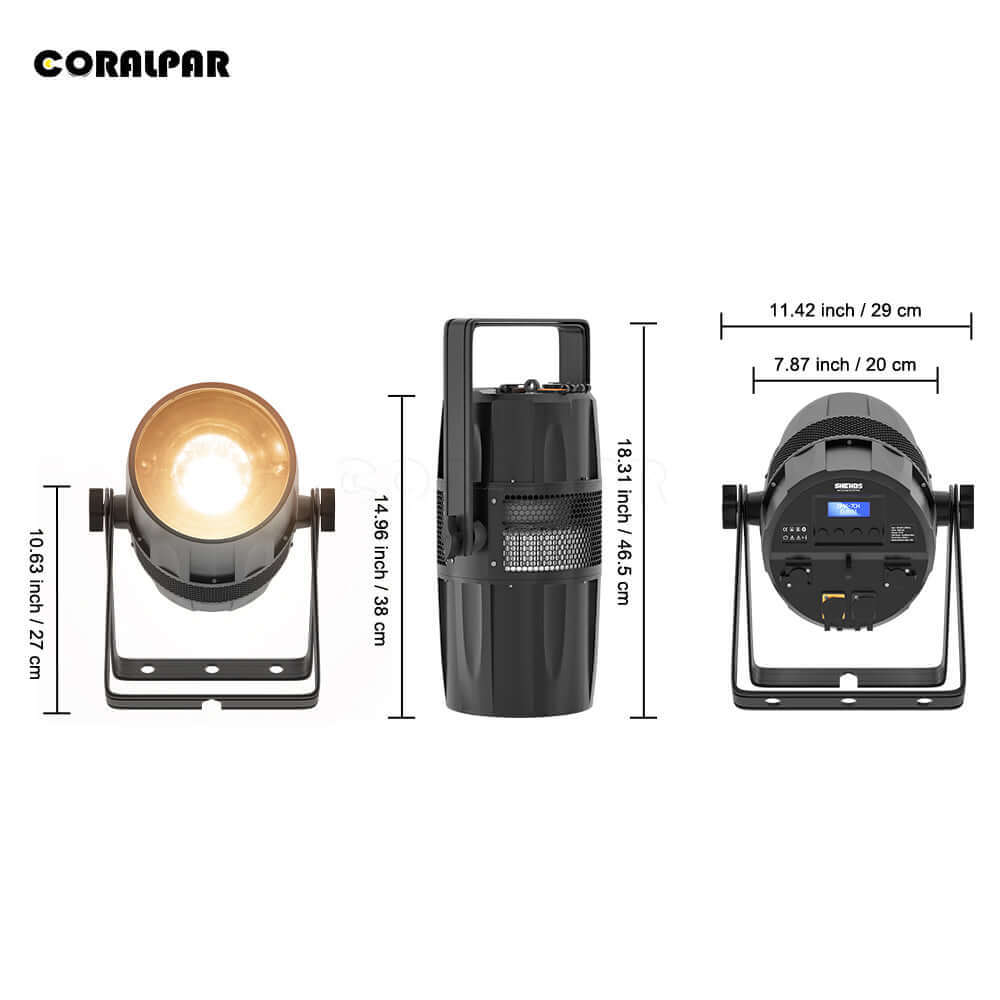 CORALPAR IP65 Водонепроницаемый светодиодный зум и Wash 300 Вт холодный и тёплый белый 2in1 Par-свет высокой яркости