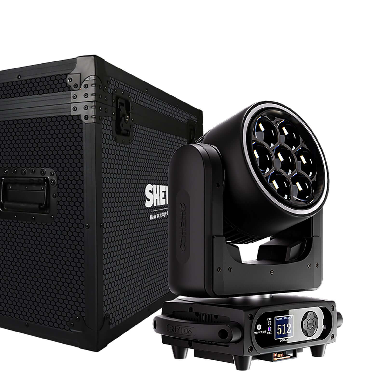SHEHDS Светодиодный подвесной прожектор Bee Eye 7x40 Вт с зумом и Wash RGBW/RGBL/RGBLAC