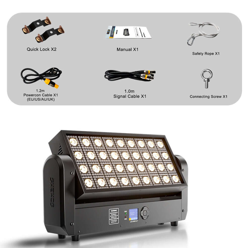SHEHDS Светодиодный стробоскоп 200 Вт 36 LED 5050RGB 0.3 Вт Wash подвесной для DJ