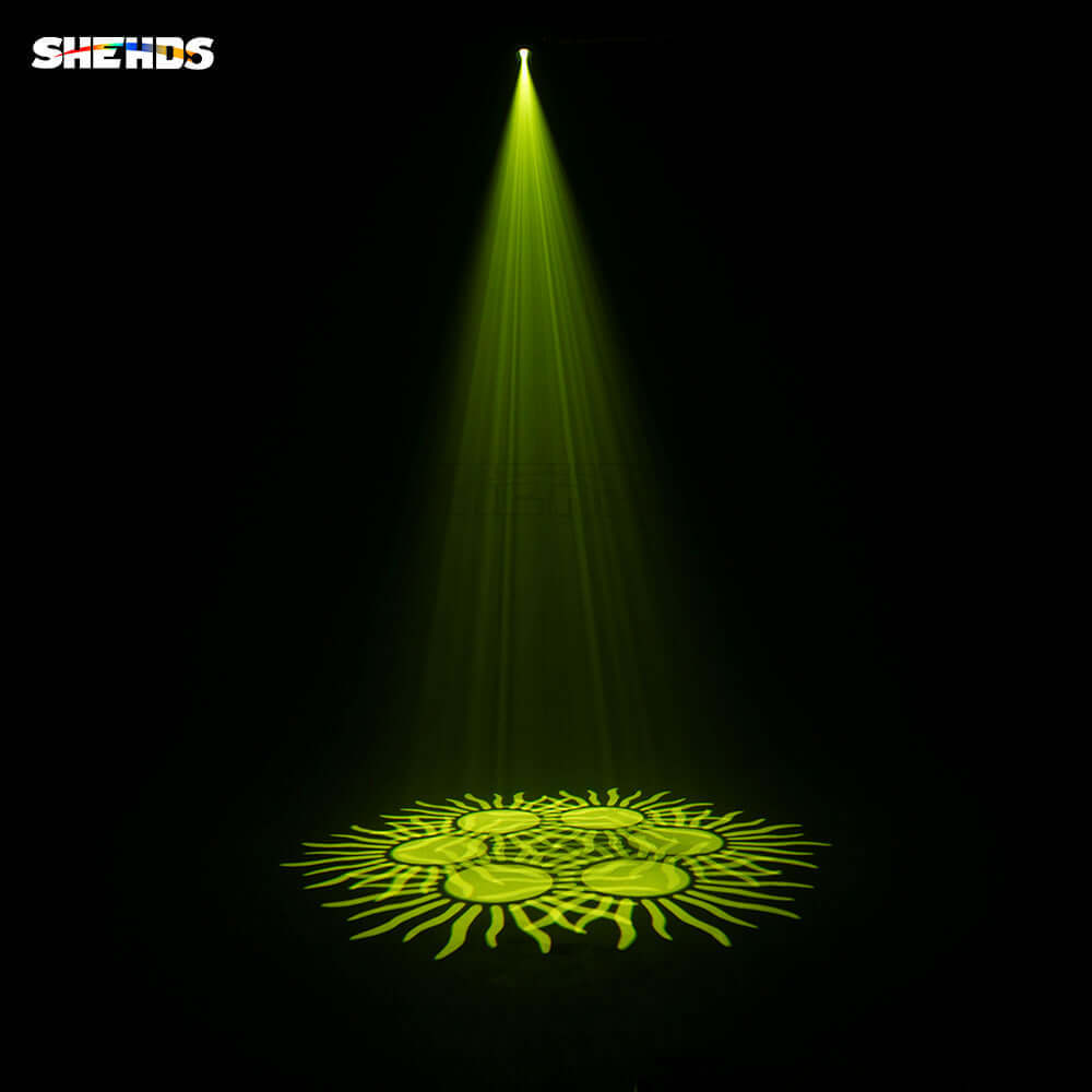 SHEHDS Светодиодный подвесной прожектор Gobo 100 Вт 6 призм с светодиодным кольцом и ЖК-дисплеем