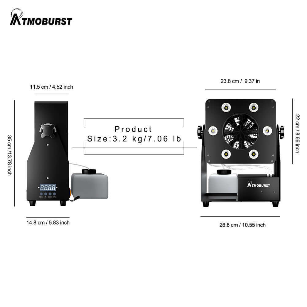 SHEHDS Пузырьковая машина ATMOBURST 90 Вт со светодиодным эффектом 6x4 Вт RGBW