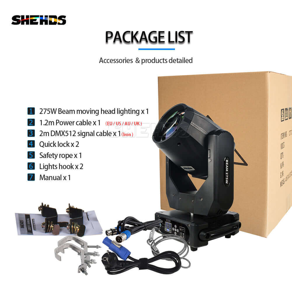 SHEHDS Подвесной DJ-свет Beam 275 Вт 10R двойные призмы