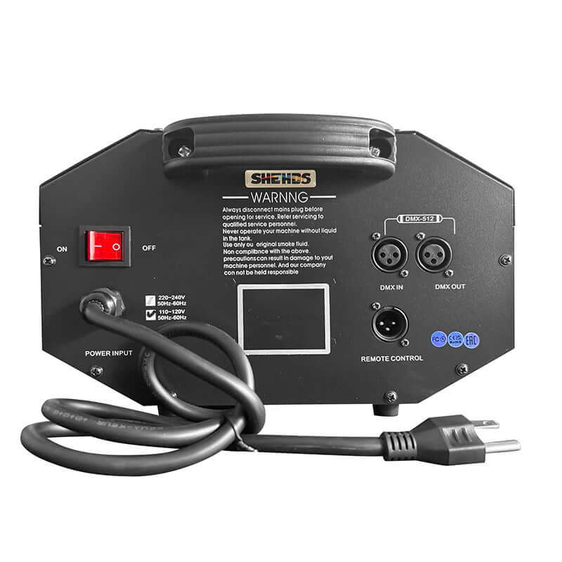 SHEHDS Дымовая и туманная машина 3000 Вт с пультом, проводом и DMX512