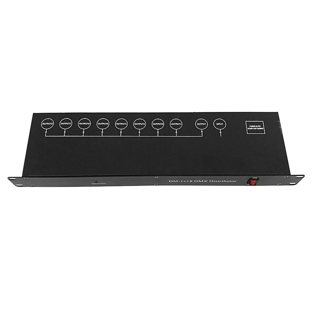 Контроллер-усилитель сигнала сценического света DMX512 сплиттер 8-канальный распределитель DMX
