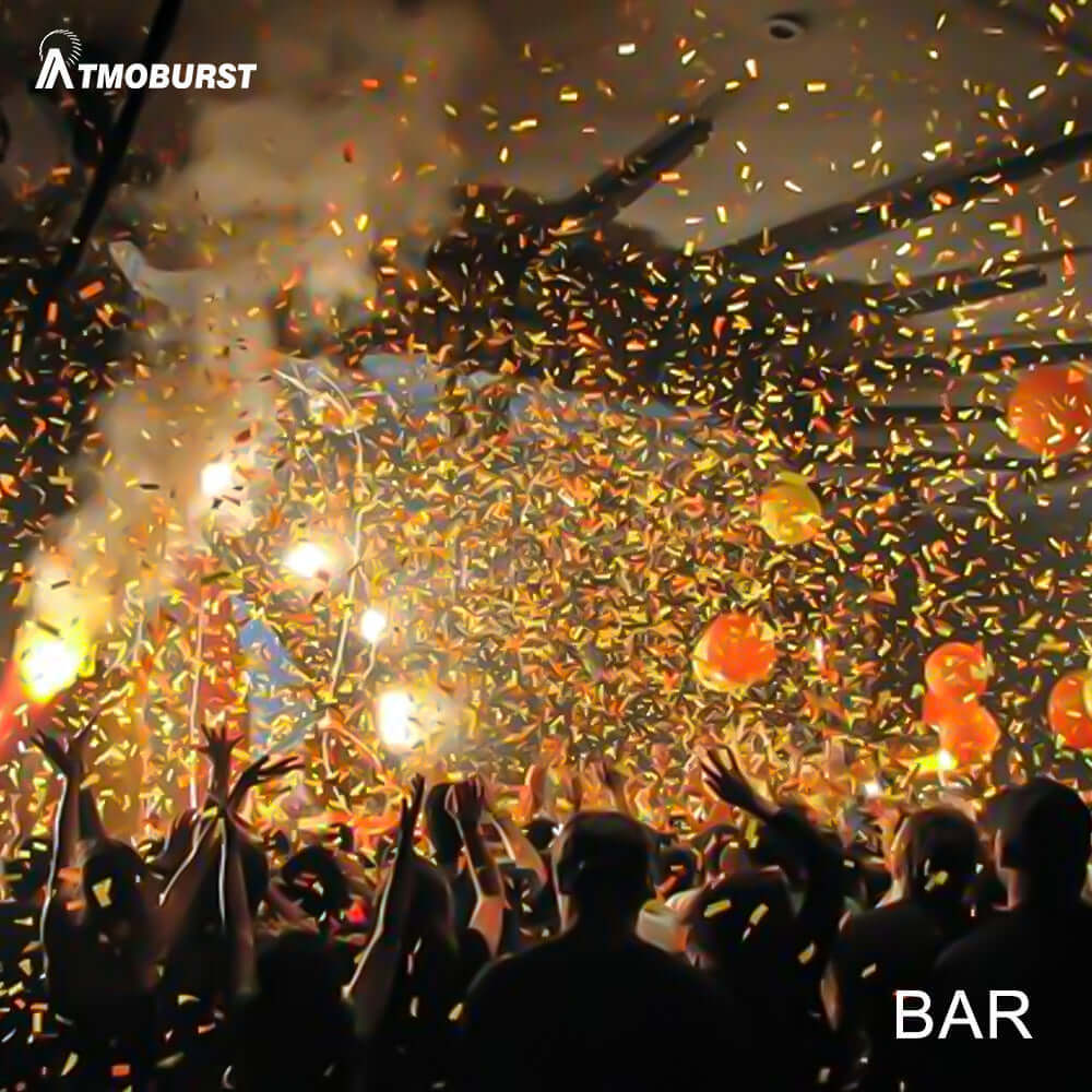 ATMOBURST Машина конфетти 1500 Вт со светодиодами 12x4 Вт RGB регулируемый угол