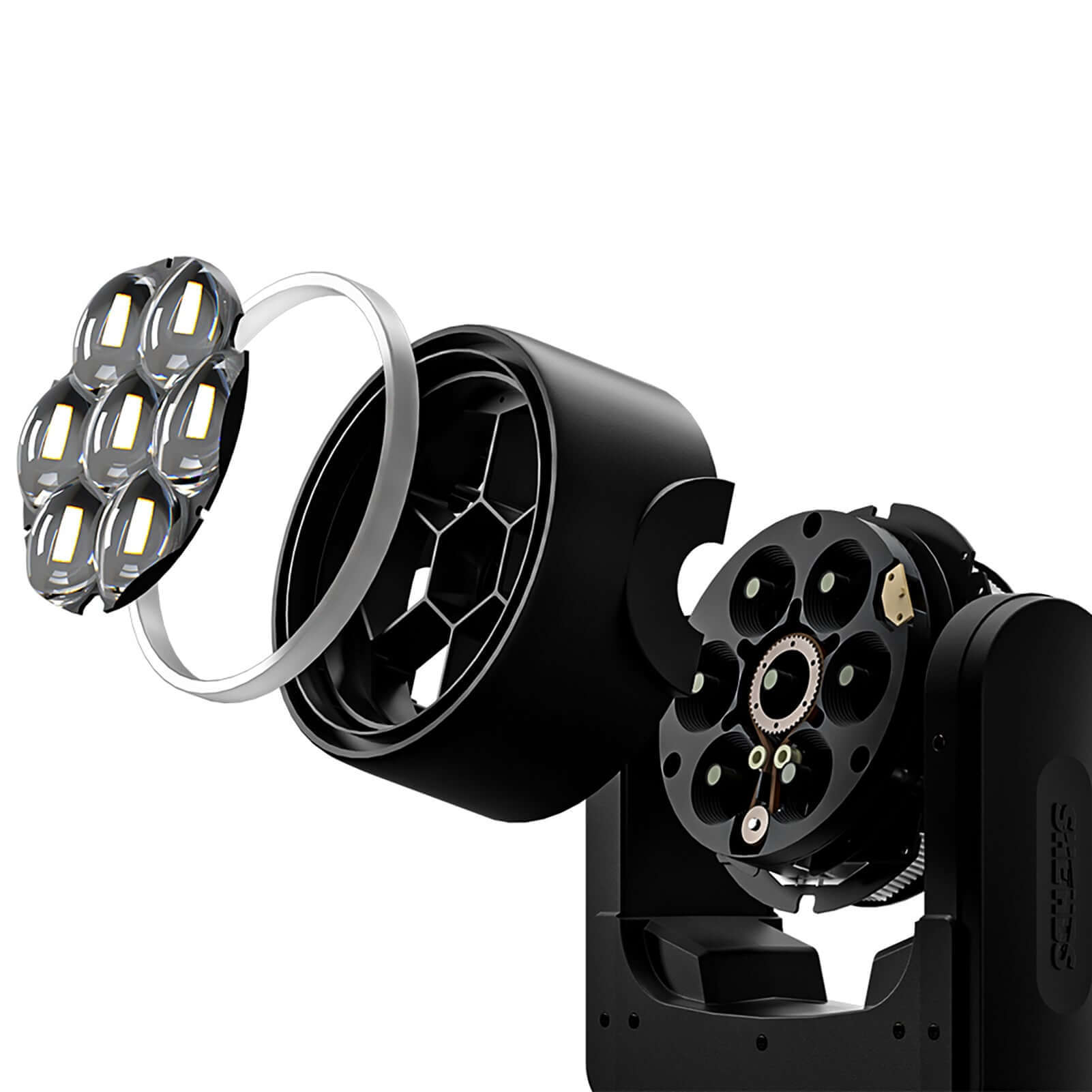 SHEHDS Светодиодный подвесной прожектор Bee Eye 7x40 Вт с зумом и Wash RGBW/RGBL/RGBLAC
