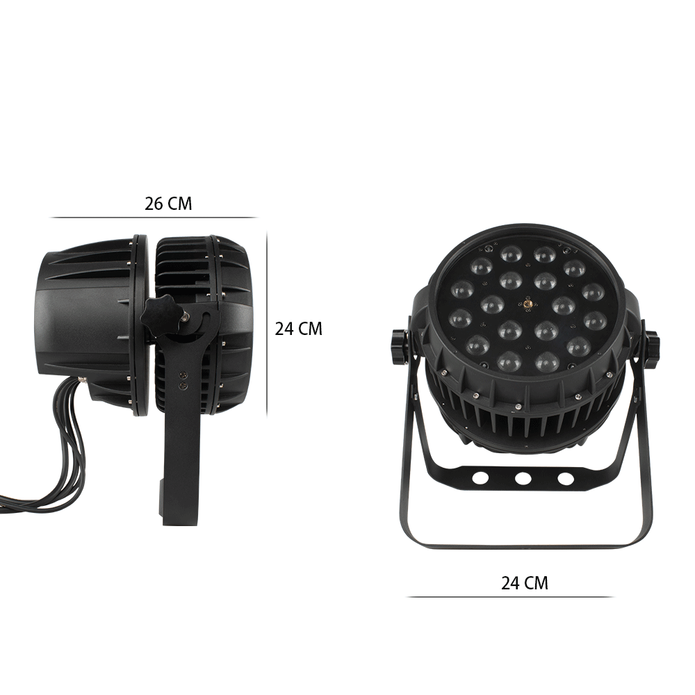 SHEHDS IP65 Водонепроницаемый светодиодный Par-свет зум 18x18 Вт 6in1 RGBWA+UV