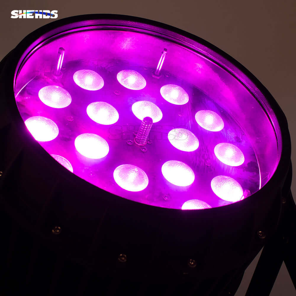 SHEHDS IP65 Водонепроницаемый светодиодный Par-свет зум 18x18 Вт 6in1 RGBWA+UV