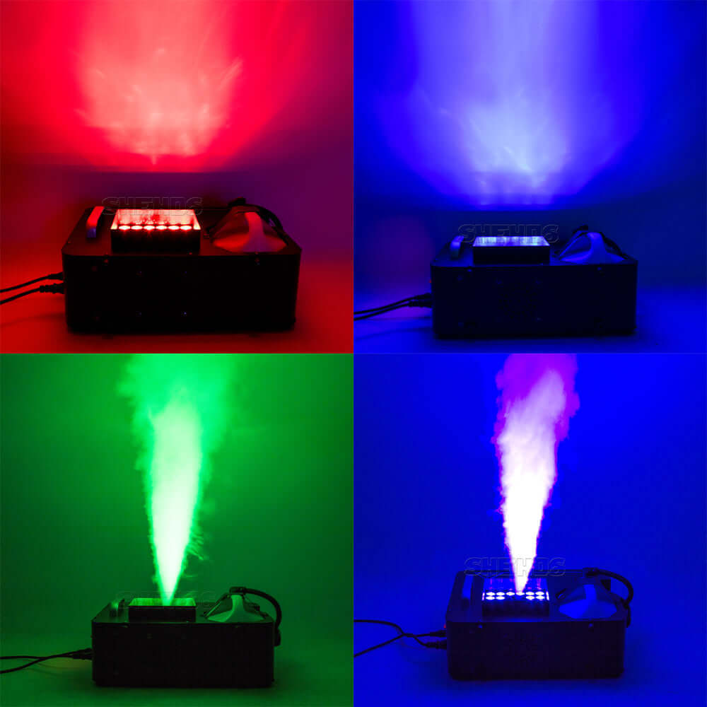 SHEHDS Дымовая машина 1500 Вт с 24x9 Вт RGB светодиодами