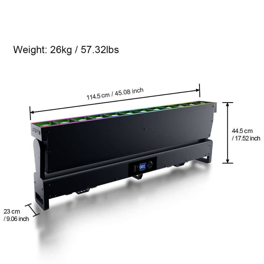 GalaxyJet Светодиодный подвесной прожектор зум Beam 12x40 Вт RGBW | пиксельное управление малошумный для DJ, клуба, бара, шоу, театра