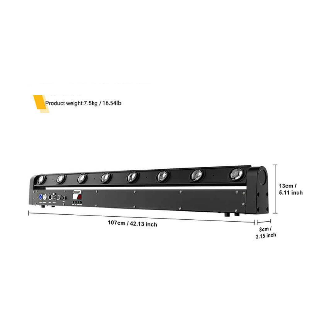 SHEHDS Светодиодный подвесной прожектор Beam 8x12 Вт RGBW для свадьбы и DJ-шоу