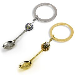 High Quality Custom Souvenirs Gift Shape painted 2d Keyring Metal Mini Spoon Keychain