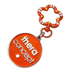 New Oem Rotating Metal logo protection Keychain Display Wholesale