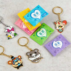 Custom Cute Mini Surprise Gifts Thick Metal Blind Bag Keychain